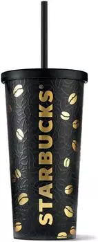 Starbucks Coffee Beans Edition Cold Cup, wiederverwendbarer Edelstahlbecher (11139687)