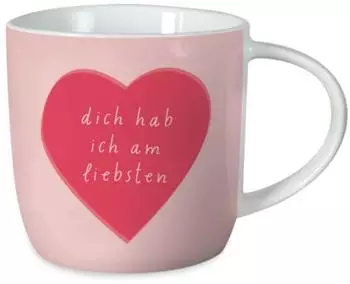 Grafik Werkstatt Bielefeld Tasse "Dich hab ich am liebsten" Porzellan 300ml (61764)