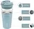 LuxusKollektion Kaffeebecher to go, Edelstahl, doppelwandig isoliert, himmelblau, 380ml