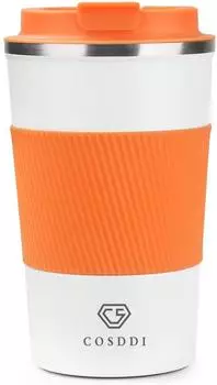 LuxusKollektion Travel Mug Edelstahl, vakuumisoliert, 380ml