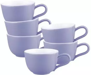 Seltmann Weiden Liberty Pure Colors Espressotassen 90ml, Porzellan, lila, 6er-Set