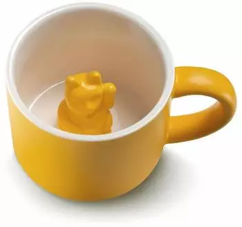 Donkey Maneki Neko Lucky Mug, gelb, Porzellan (210346)