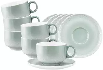 Seltmann Weiden Sento Home Milchkaffeetasse mit Untertasse 350ml, 6er-Set, aura mint (4262565268103)