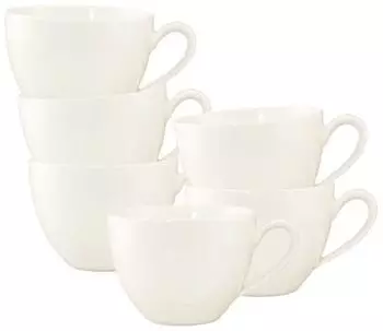 Seltmann Weiden Savona Fine Diamond Kaffeetasse 270ml, Porzellan, 6er Set (41397838-0)