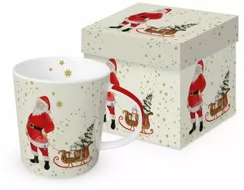 Design@Home Trend Mug "Snowflakes & Santa" New Bone China 400ml (360302842)