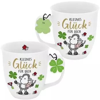 Sheepworld Tasse mit Golddruck „Kleines Glück für dich" (74426)