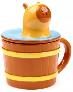 Puckator Capybara Keramikbecher mit Deckel 300ml