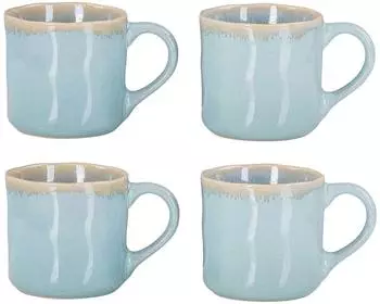 levandeo Kaffeebecher 350 ml 4er-Set Grün