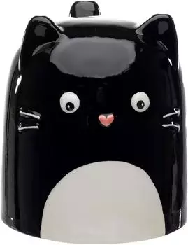 Puckator Feline Fine umgedrehter Katzen-Becher aus Keramik, 500ml