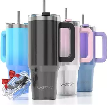 LuxusKollektion Thermobecher 891ml Edelstahl vakuumisoliert, schwarz glänzend