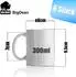 BigDean Kaffeebecher-Set weiß, Porzellan, 300ml, 6 Stück