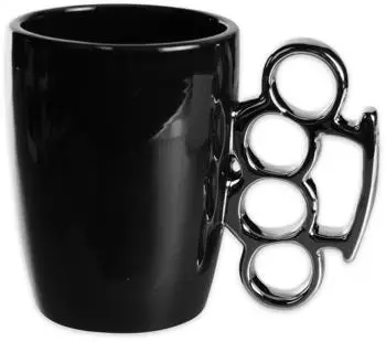 Out Of The Blue Schlagring Kaffeetasse, schwarz/silber