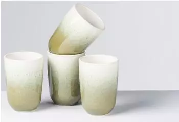 Gipfelstück Flussufer Becher 4er-Set, 350ml, Steinzeug (935198)