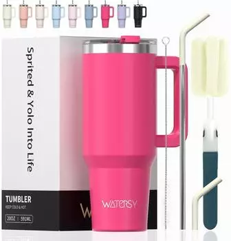 LuxusKollektion Thermobecher doppelwandig, dunkelrosa, 591ml (591ml)