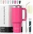 LuxusKollektion Thermobecher doppelwandig, dunkelrosa, 591ml (591ml)