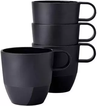 Mepal Silueta Henkelbecher Nordic Black 300ml, 4er Set (105934241100)