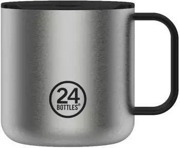 24Bottles Casa Mug Brushed Steel 340ml