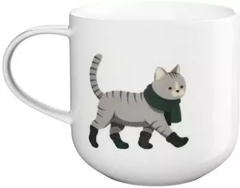 ASA coppa xmas Schwarz Wei&szlig; Hellgrau Tasse 400 ml Grau/Schwarz