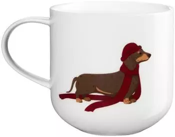 ASA Coppa Xmas Dachshund Becher 400 ml Mehrfarbig