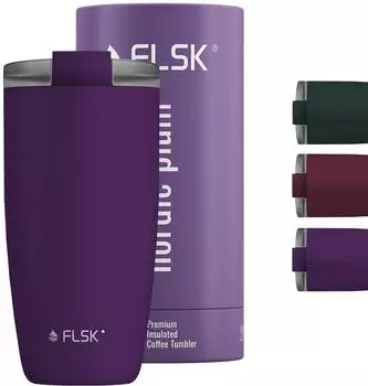 FLSK to go - nordic plum Thermobecher 500 ml Natur Edelstahl