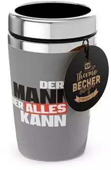 Gerster Coffee-To-Go- Mehrfarbig Metall Thermobecher 250 ml Mehrfarbig