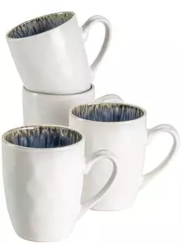 M&auml;ser Kaffeebecherset Frozen Blau Kaffeetasse 8,5 &times; 10,5 &times; 8,5 cm 4er-Set Blau