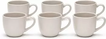 Van Well Malm&ouml; Kaffeetassen 200 ml 6er-Set Taupe