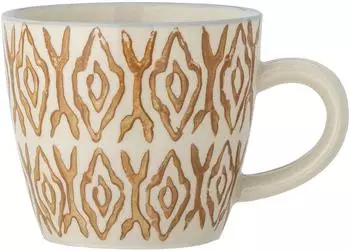 Bloomingville Maple Tasse orange Rauten, Steingut 200ml (82060487)