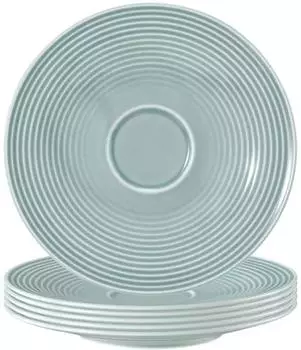 Seltmann Weiden Beat Color Glaze Kombi-Untertasse arktisblau, 16,5cm, 6er Set
