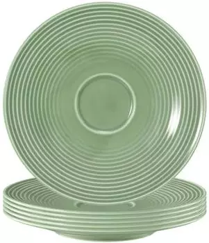 Seltmann Weiden Beat Color Glaze Kombi-Untertasse salbeigr&uuml;n, &oslash; 16,7cm, 6er Set