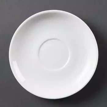 Olympia Whiteware Stapelbare Untertassen f&uuml;r CB467, Porzellan, 150mm, 12er-Pack (CB468)