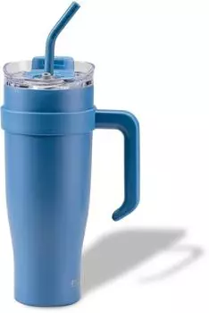 Fackelmann Isoliertrinkbecher XXL 1200ml, blau, Edelstahl doppelwandig (47645)