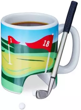Relaxdays Golftasse Tischgolf, Keramik, 250ml