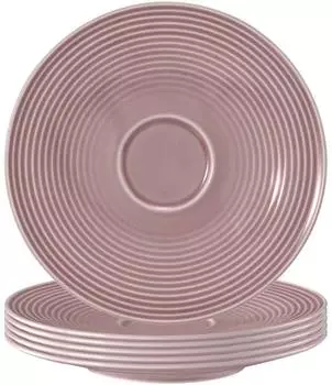 Seltmann Weiden Beat Color Glaze Kombi-Untertasse altrosa, &oslash; 16,7cm, 6er Set