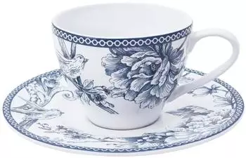 H+H Kensington Teetassen-Set 4-tlg. mit Untertassen, Porzellan, 240ml (7445861)
