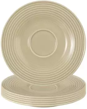 Seltmann Weiden Beat Color Glaze Kombi-Untertasse sandbeige, Porzellan, 6er Set (13,5cm)