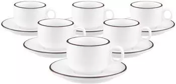 Seltmann Weiden Sento Home Pure Lines Espressotasse mit Untertasse 80ml 6er-Set, chocolate braun (4262597021530)