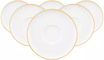 Seltmann Weiden Sento Home Pure Lines Kombiuntertasse &oslash;16,2cm, 6er Set, mango orange