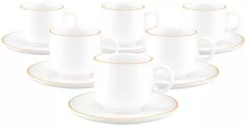 Seltmann Weiden Sento Home Pure Lines Cappuccinotasse mit Untertasse mango orange 300ml 6er Set