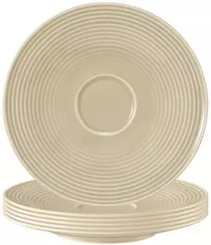 Seltmann Weiden Beat Color Glaze Untertasse sandbeige, 6er Set, ø 16,7cm