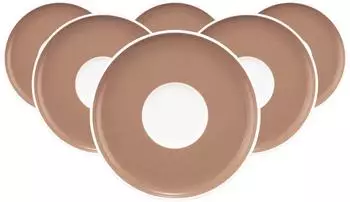 Seltmann Weiden Sento Home Pure Colors Kombiuntertasse &oslash; 16,2 cm, Cocoa Brown, 6er-Set