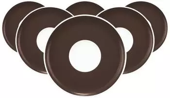 Seltmann Weiden Sento Home Pure Colors Kombiuntertasse ø 16,2 cm, Chocolate Brown, 6er Set
