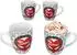 Van Well Kaffeebecher Herz 35cl, Porzellan, 4er-Set