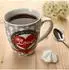 Van Well Kaffeebecher Herz 35cl, Porzellan, 4er-Set