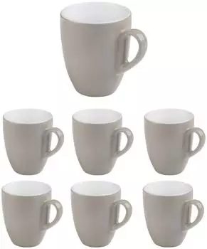 APS SNUG Kaffeebecher Porzellan grau 330ml, 6er-Set (16018)