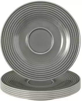 Seltmann Weiden Beat Color Glaze Kombi-Untertasse perlgrau &oslash;13,7cm 6er Set