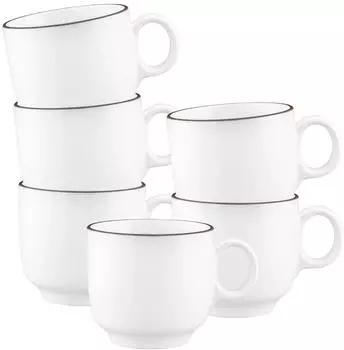 Seltmann Weiden Sento Home Pure Lines Cappuccinotasse 300ml, 6er-Set, Chocolate Brown