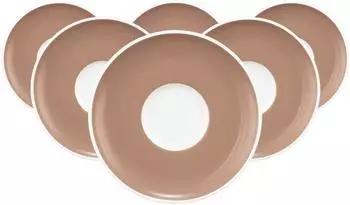 Seltmann Weiden Sento Home Pure Colors Espressountertasse Cocoa Brown &oslash; 12cm, 6er-Set