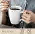 LuxusKollektion Kaffeetassen-Set 6-teilig, Porzellan, grau-weiß, 315ml