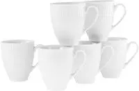 CreaTable Becher "Valencia Wei&szlig;, Kaffeebecher, 6-tlg." Elegant, Boho Chic
